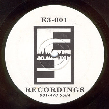 Image of Back Cover of 12" - /G - MIND THERAPY MUSIQUE, Jungle Terror EP (E3 Recordings; E3-001, UK 1994), Lots of marks on either side, with significant crackle, especially on Love Lullaby.,  - 3746454S