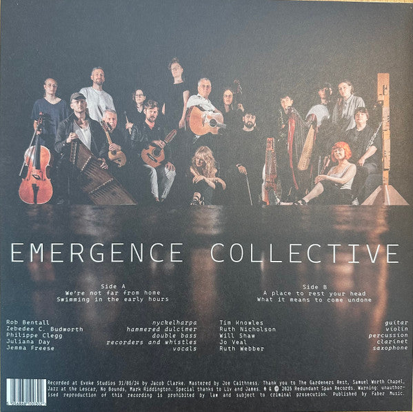Image of Back Cover of LP - VG+/VG+ - EMERGENCE COLLECTIVE, Swimming In The Early Hours (Redundant Span Records; RSR007LP, UK 2025), In hype stickered plastic outer.,  - 3746468S