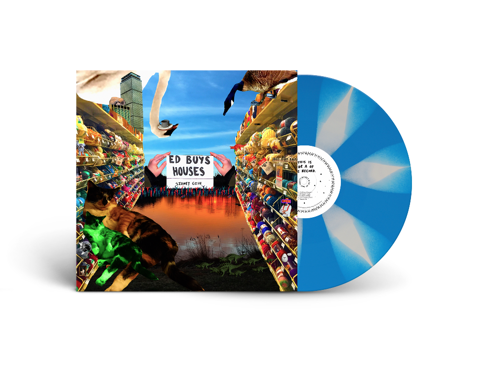 Image of Back Cover of LP - NEW/NEW - SIDNEY  GISH, Ed Buys Houses (Many Hats; SGISH2LP, Worldwide 2026 Reissue,  Blue and White Cornetto Vinyl), , Sidney Gish is a songwriter and producer based in Brooklyn, NY. Her first album, Ed Buys Houses, was self-released on Bandcamp in 2016, 10 years later this album will be pressed on vinyl for the first time. Her second album, Gish has toured with artists like Mitski, Cavetown, The Beths, and Jeff Rosenstock. She has a cult following and now a hugely viral song. -