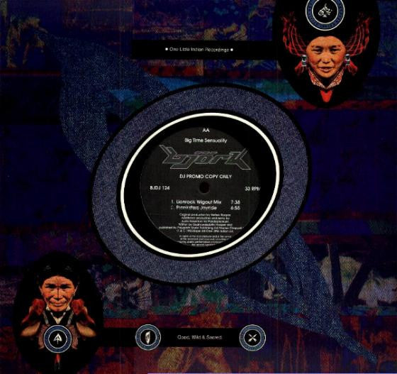 Image of Front Cover of 12" - VG/VG+ - BJ RK, Big Time Sensuality (One Little Indian; BJDJ 125, UK 1993, Promo, Die Cut Company Sleeve, Remixes by Fluke, Lionrock and Pranksters), Edge Wear,  - 3746417S