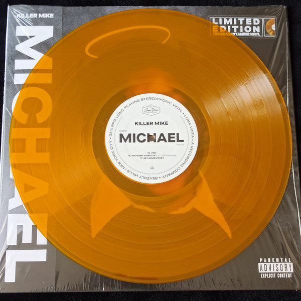 Image of Label Cover of 2xLP - VG/VG+ - KILLER MIKE, Michael (Loma Vista; LVR03502, Europe 2023, 2 Inners & 2 Inserts, Limited Edition, Amber Translucent, With Obi), Slight wear on sleeve bottom coner. Conservative grading.,  - 3746308S