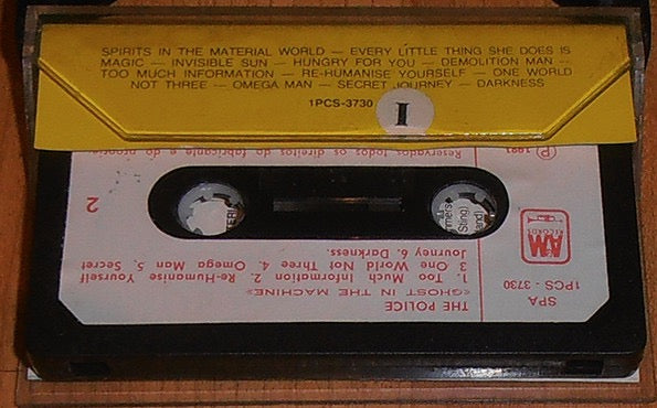 Image of Back Cover of Cassette - VG/VG - THE POLICE  , Ghost In The Machine (A&M Records ; 1PCS-3730, Portugal 1981, J-Card), ,  - 3736148E