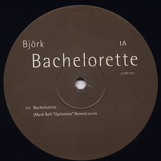 Image of Label Cover of 12" - VG/VG+ - BJ RK, Bachelorette (One Little Indian; 212TP12P3, UK 1997, Mark Bell (LFO) remixes), Edge Wear,  - 3746418S