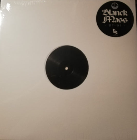 Image of Front Cover of 12" - EX/VG - BLANCK MASS, D7-D5 (Richter Sound; RSOUND12001, UK 2016, Stickered Plain Sleeve, Single Sided), Light mottling from storage, Limited to 500 copies in a die-cut white sleeve with sticker. - 3716421C