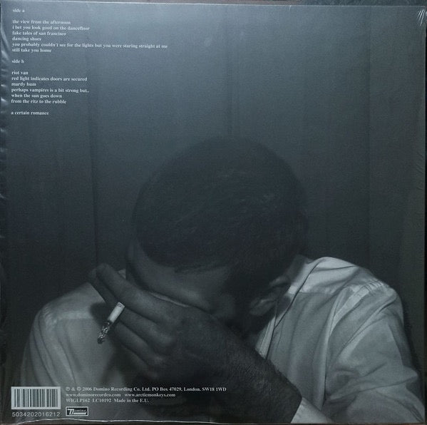 Image of Back Cover of LP - EX/VG+ - ARCTIC MONKEYS, Whatever People Say I Am, That's What I'm Not (Domino; WIGLP162, Europe 2000s Reissue, Inner), Still In Opened Shrinkwrap With Hype Sticker,  - 3716441C