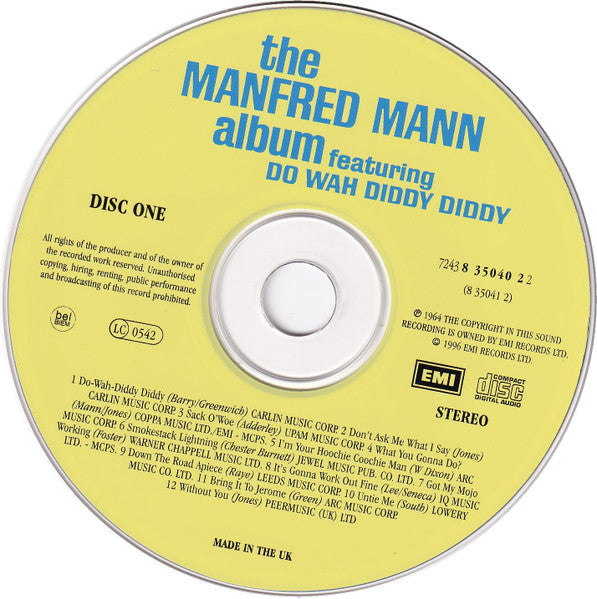 Image of Label Cover of 4xCD - VG+/VG+ - MANFRED MANN, Four Manfred Mann Originals (EMI; 7243 8 35040 2 2, UK 1996, Box Set), ,  - 3736140E