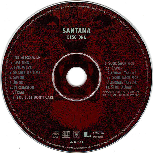 Image of Label Cover of 2xCD - VG+/VG+ - SANTANA, Santana (Columbia; COL 512912 2, Europe 2004, Slipcase), ,  - 3736145E