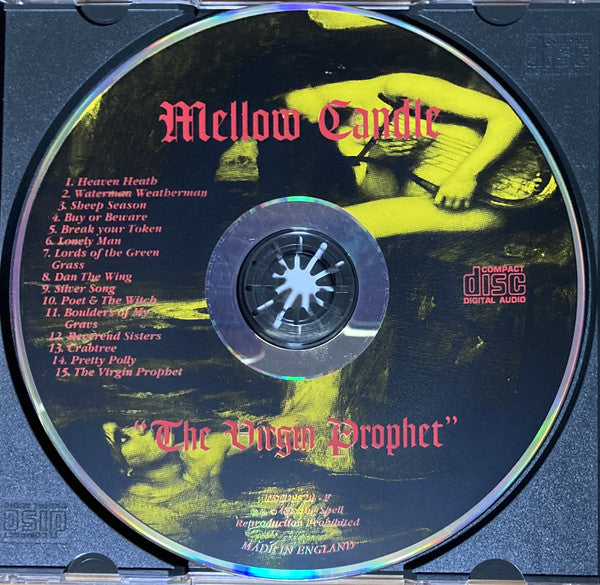 Image of Label Cover of CD - VG+/VG+ - MELLOW CANDLE, The Virgin Prophet (Kissing Spell; KSCD9520 - F, UK , Jewel Case), ,  - 3736146E