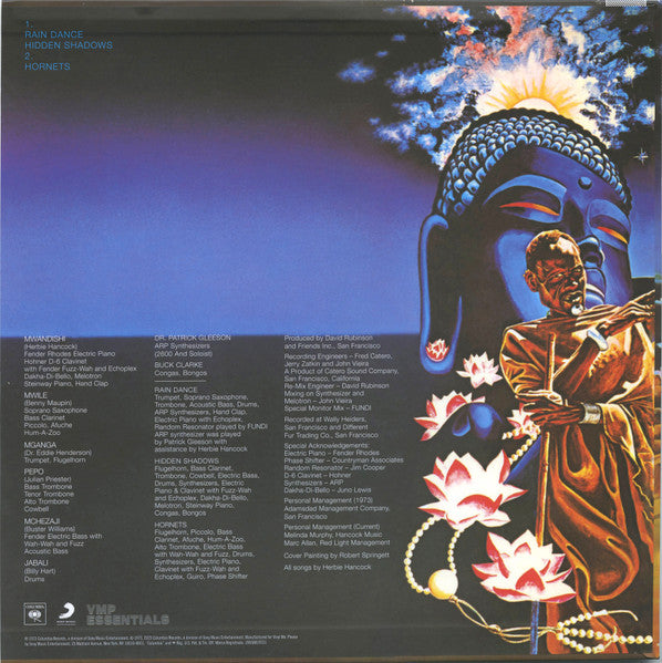 Image of Back Cover of LP - VG+/VG+ - HERBIE HANCOCK, Sextant (Columbia / Vinyl Me Please; 19658819721, US 2023 Reissue, Pasteback Sleeve, Booklet, Print, 180 Gram Lunar Marble Vinyl, with Obi), ,  - 3746489S