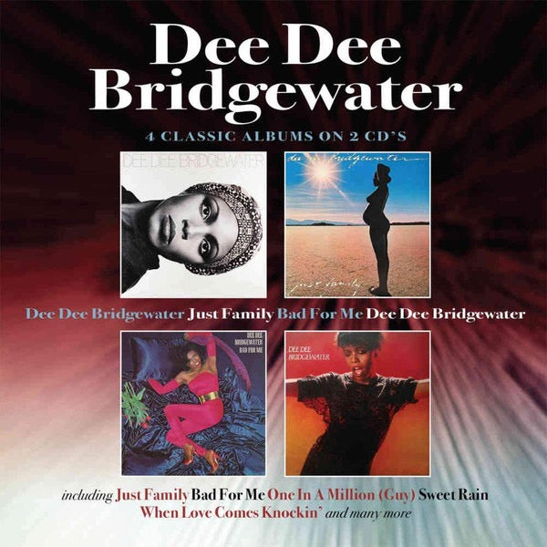 Image of Front Cover of 2xCD - VG+/VG+ - DEE DEE BRIDGEWATER, Dee Dee Bridgewater / Just Family / Bad For Me / Dee Dee Bridgewater (Robinsongs; QROBIN42CDD, UK 2020, Double CD Case), ,  - 3816001C