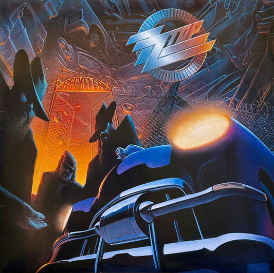 Image of Front Cover of LP - G+/VG - ZZ TOP, Recycler (Warner Bros. Records; 7599-26265-1, UK & Europe 1990, Inner), Sleeve has edgewear and many creases. Record has light hairlines. ,  - 3726429E