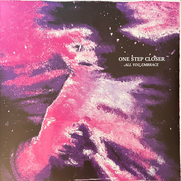 Image of Front Cover of LP - VG+/VG - ONE STEP CLOSER, All You Embrace (Run For Cover Records; RFC270lp-c2, US 2024, Alternate Purple Sleeve, Booklet, Poster, Purple, White and Black Swirl Vinyl), Light marks only, strong VG, Second Press:Purple, White and Black Swirl with Alternate Purple LP Jacket (Run For Cover Exclusive)Includes 24 page lyric booklet & double-sided poster - 3726382E
