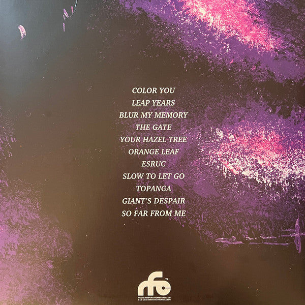 Image of Back Cover of LP - VG+/VG - ONE STEP CLOSER, All You Embrace (Run For Cover Records; RFC270lp-c2, US 2024, Alternate Purple Sleeve, Booklet, Poster, Purple, White and Black Swirl Vinyl), Light marks only, strong VG, Second Press:Purple, White and Black Swirl with Alternate Purple LP Jacket (Run For Cover Exclusive)Includes 24 page lyric booklet & double-sided poster - 3726382E