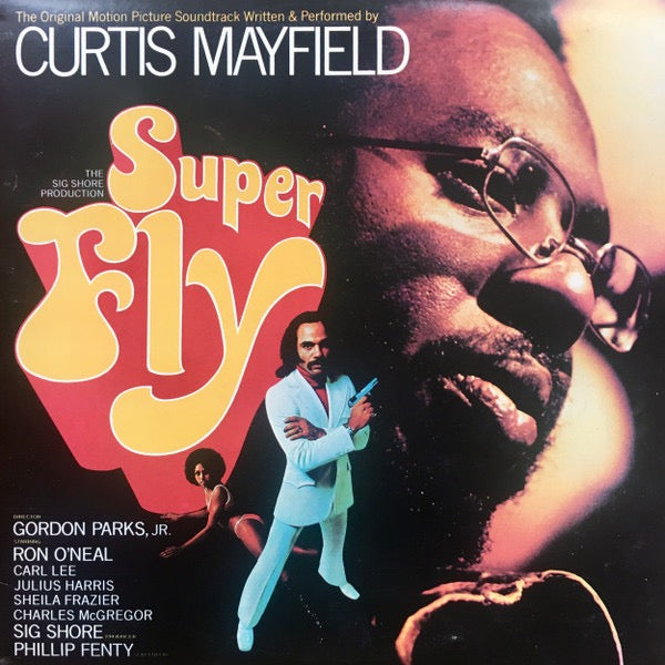 Image of Front Cover of LP - VG/G+ - CURTIS MAYFIELD, Super Fly (Curtom; CUR 2002, US 1988 Reissue), Edge wear. Disc has some superficial marks.,  - 3816040C