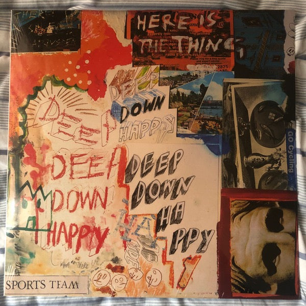 Image of Front Cover of LP - VG+/VG+ - SPORTS TEAM, Deep Down Happy (Big Desert; 0877090, UK 2020, Signed Print & Poster, Clear Vinyl), ,  - 3816054C