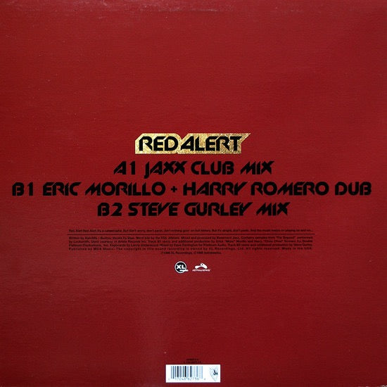 Image of Back Cover of 12" - VG/VG - BASEMENT JAXX, Red Alert (Astralwerks; ASW6273-6, US 1999, Picture Sleeve), Light marks and hairlines.,  - 3816023C