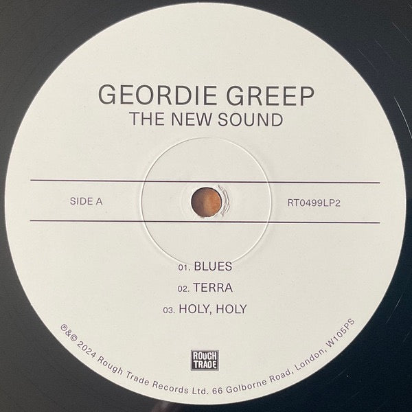 Image of Label Cover of 2xLP - VG+/VG+ - GEORDIE GREEP, The New Sound (Rough Trade; RT0499LP2, Worldwide 2024, Alternative Artwork Gatefold, 2 Inners, Black Midi), Still In Opened Shrinkwrap With Hype Sticker,  - 3846024S