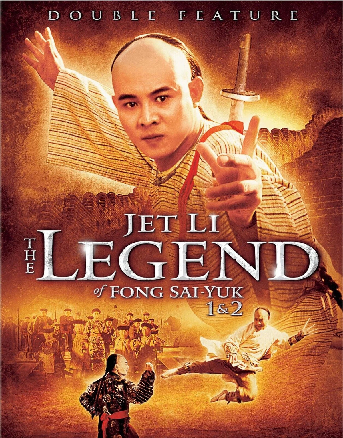 Image of Front Cover of Blu-Ray - VG+/VG+ - CORY YUEN, Jet Li Double Feature: the Legend of Fong Sai Yuk 1 & 2 (Ronin Flix; RF0028, US , Slipcase, All Regions), ,  - 3836017E