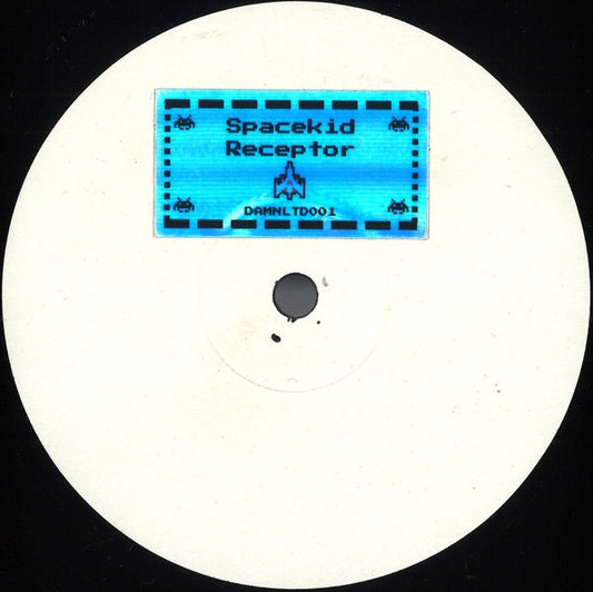 Image of Front Cover of 12" EP - /VG+ - SPACEKID, Receptor Ep (D.A.M.N.; DAMNLTD001, Germany 2025, Stickered White Label), One small mark on A side but does not affect playback., Back in 2006, Andras Bader better known as Spacekid made a rare appearance on vinyl with a standout track featured on a various artists compilation curated by DJ Linus for the legendary Exun label. That track, a lush and dreamy slice of Tech House, radiated pure summer vibes and left a lasting impression.At the time, it was the 