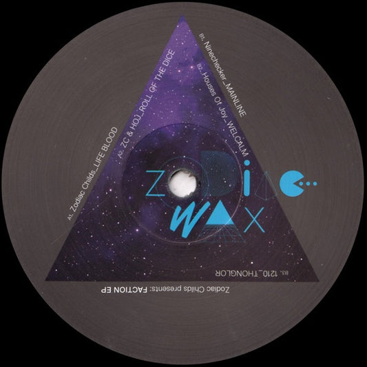 Image of Front Cover of 12" EP - VG/VG+ - VARIOUS, Zodiac Childs Presents: Faction EP (Zodiac Wax; ZW 002, UK 2018, Insert), ,  - 3816120C