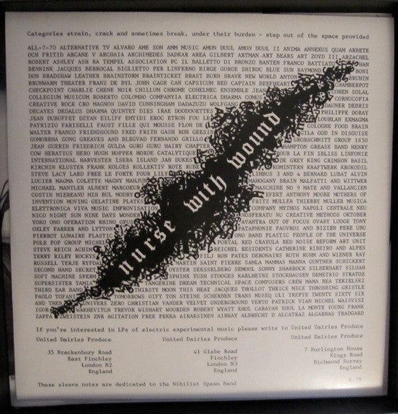 Image of Label Cover of 2xLP - EX/VG+ - NURSE WITH WOUND, Chance Meeting On A Dissecting Table Of A Sewing Machine And An Umbrella (United Dirter; DPROMDLP71, UK 2009, Box Set, Badge + T-shirt), No.449,  - 3826037E