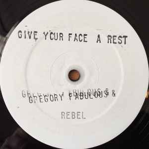 Image of Front Cover of 12" - /VG+ - GREGORY FABULOUS & REBEL, Give Your Face A Rest (Jet Star; TK 50, UK , Company Sleeve), jetstar distro sleeve. pen on labels,  - 3846093S
