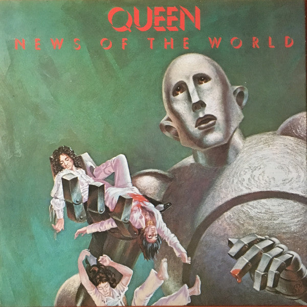 Image of Front Cover of LP - VG/VG - QUEEN, News Of The World (EMI; EMA 784, UK 1970s Reissue, Gatefold, Die Cut Inner With Curved Corners), Hairlines, edge wear, NB Inner is Die Cut but Discogs listing RE this matrix states Not Die Cut,  - 3846047S