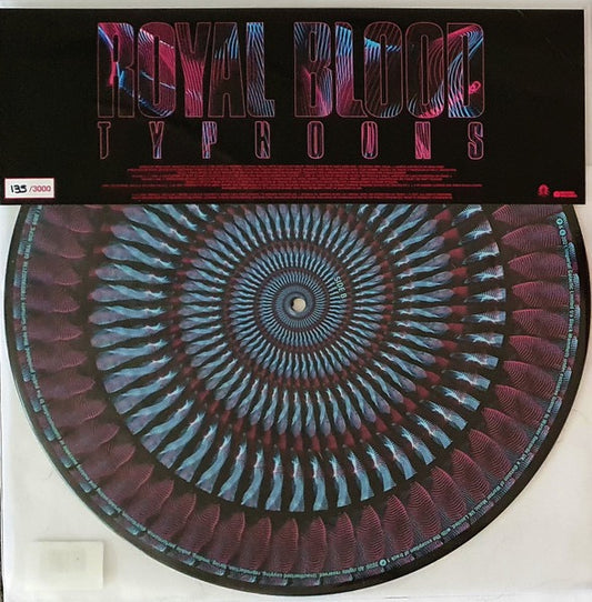 Image of Front Cover of LP - VG+/VG+ - ROYAL BLOOD, Typhoons (Warner Records; 0190295002138, UK 2021, Stickered Plastic Sleeve, Limited To 3000 On Zoetrope Vinyl), Limited Edition No 2506/3000,  - 3816060C