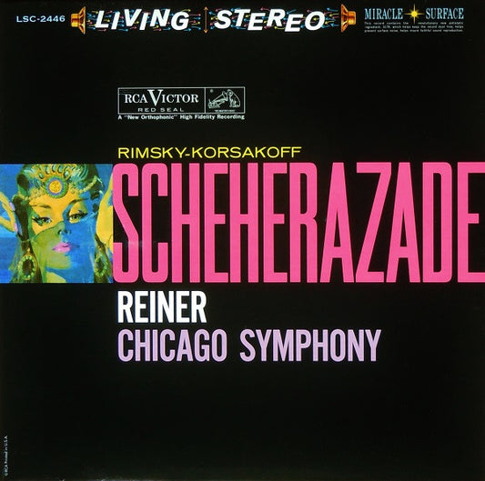 Image of Front Cover of LP - VG+/VG+ - FRITZ REINER, CHICAGO SYMPHONY ORCHESTRA, Rimsky-Korsakoff: Scheherazade (Analogue Productions; AAPC 2446, US 2013), ,  - 3726356E