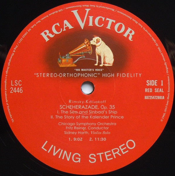 Image of Label Cover of LP - VG+/VG+ - FRITZ REINER, CHICAGO SYMPHONY ORCHESTRA, Rimsky-Korsakoff: Scheherazade (Analogue Productions; AAPC 2446, US 2013), ,  - 3726356E