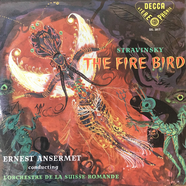 Image of Front Cover of LP - VG+/VG+ - ERNEST ANSERMET CONDUCTING L'ORCHESTRE DE LA SUISSE ROMANDE, Stravinsky: The Fire Bird (Decca; SXL 2017, Germany 1994 Reissue, Insert, 180 Gram Vinyl), ,  - 3726357E