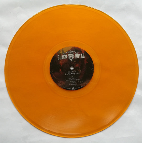 Image of Label Cover of LP - VG+/EX - BLACK ROYAL, Earthbound (M-Theory Audio; M-130, USA, Canada & Europe 2022, Outer Plastic Sleeve With Hype Sticker, Insert, Limited Edition of 300 on Phoenix Ascending Orange Vinyl), ,  - 3826074E