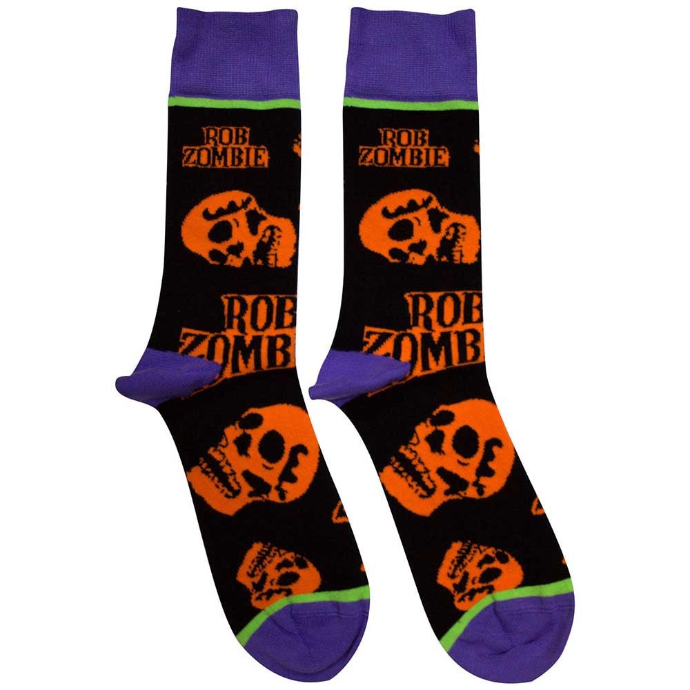 Image of Front Cover of Accessories - NEW/NEW - ROB ZOMBIE, Orange Skull Socks (, UK ), ,  - 3856045S