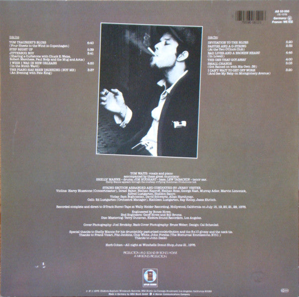 Image of Back Cover of LP - VG/VG - TOM WAITS, Small Change (Asylum Records Door Labels With GEMA/Biem; AS 53 050, Europe 1980s Reissue), Prime cuts sticker on sleeve,  - 3816089C