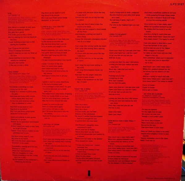 Image of Back Cover of LP - VG+/G+ - JIM CAPALDI, Oh How We Danced (Island Records; ILPS 9187, UK 1972, Gatefold), Hairline marks. ,  - 3816090C