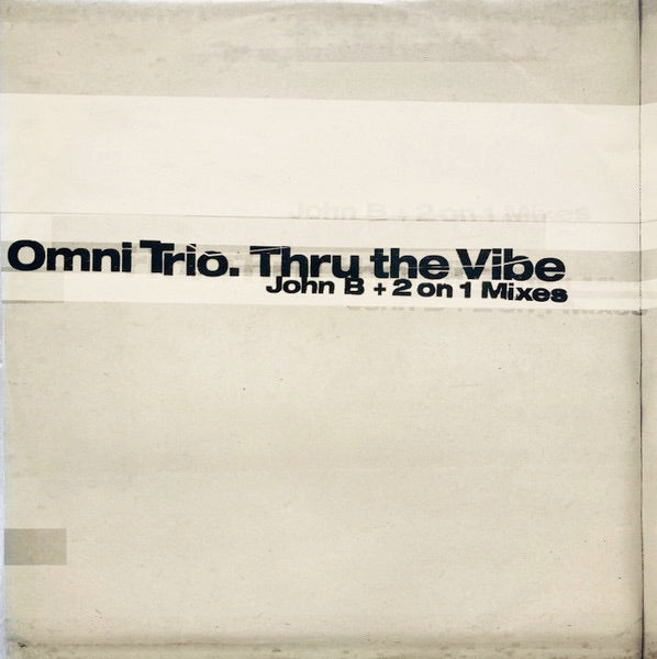 Image of Front Cover of 12" - VG/VG - OMNI TRIO, Thru The Vibe (John B + 2 On 1 Mixes) (Moving Shadow; SHADOW 168, 	UK 2003, Picture Sleeve), ,  - 3816207C