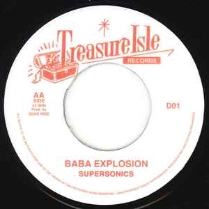 Image of Back Cover of 7" - /VG+ - TYRONE EVANS / SUPERSONICS, This World Was Mine / Baba Explosion (Treasure Isle; D01, UK 2016 Reissue), ,  - 3856057S