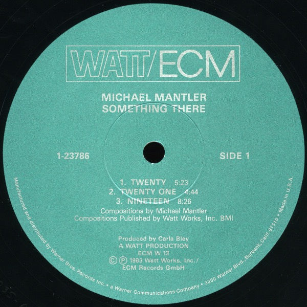 Image of Label Cover of LP - VG/VG+ - MICHAEL MANTLER, Something There (WATT; WATT/13, US 1983, Gatefold, Company Insert), ,  - 3816230C