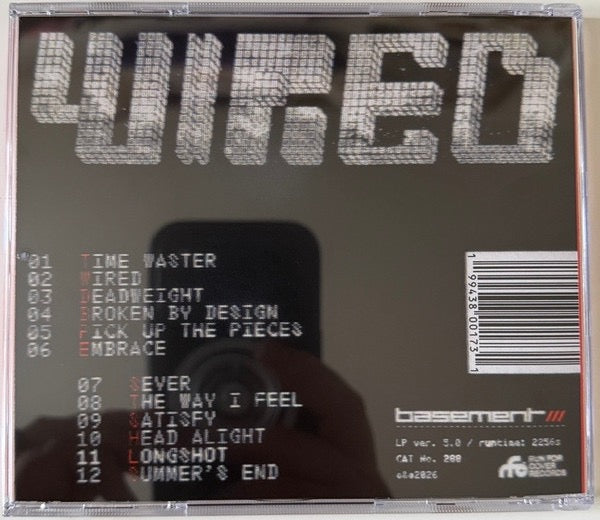 Image of Back Cover of CD - VG+/VG+ - BASEMENT, Wired (Run For Cover Records; 288, US 2026, Jewel Case), ,  - 3836082E