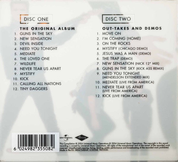 Image of Back Cover of 2xCD - VG/VG+ - INXS, Kick (Mercury; 982 355, UK 2004 Reissue, Plastic Slipcase with Double Digipak inside, Booklet), ,  - 3836083E