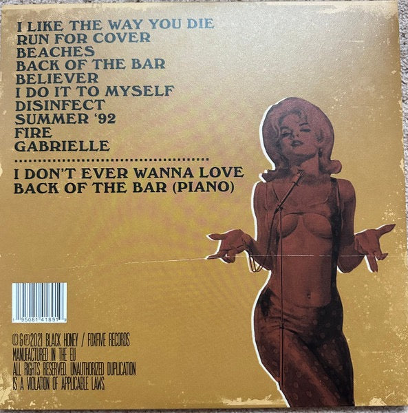 Image of Back Cover of LP - VG+/VG - BLACK HONEY, Written & Directed (Foxfive Records; none, Europe 2021, Gatefold, Booklet, Signed. Red & White Striped [Blood, Sweat and Tears] Vinyl. With 7"), ,  - 3816163C