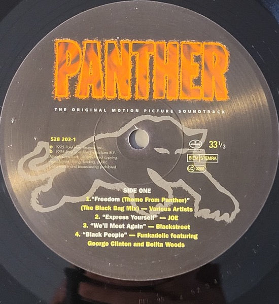 Image of Label Cover of 2xLP - G+/G+ - VARIOUS, Panther - The Original Motion Picture Soundtrack (Mercury; 525479-1, Europe 1995, 2 Inners), Ring and edge wear to sleeve. Damage to inners. Marks to discs.,  - 3816233C