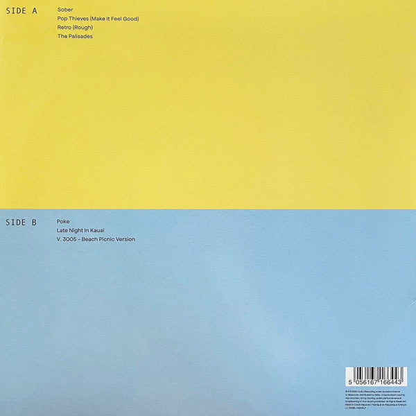 Image of Back Cover of 12" - VG+/VG+ - GAMBINO WITH JADEN "THE BOY" SMITH*, Kauai (mcDJ Records; CG001LP, Worldwide 2022, Picture Sleeve, Inner & Insert), ,  - 3826125E