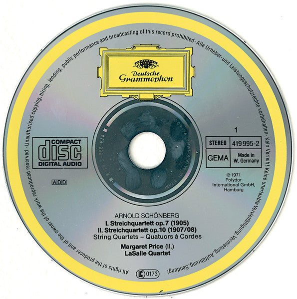 Image of Label Cover of 4xCD - VG+/VG+ - LASALLE QUARTET, Neue Wiener Schule / Second Viennese School - Schoenberg   Berg   Webern / Die Streichquartette   The String Quartets (Deutsche Grammophon; 419 994-2, Europe 1987, Box Set, Booklet), ,  - 3836092E