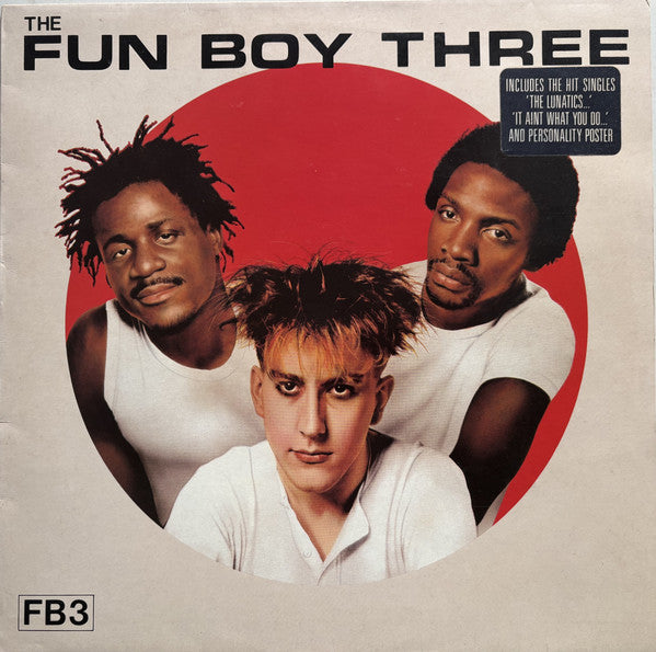 Image of Front Cover of LP - VG/VG - THE FUN BOY THREE, The Fun Boy Three (Chrysalis Blue & White Labels ; CHR 1383, UK 1982, Stickered Sleeve, Merch Insert, Poster, Tone Cut), A few light marks, Sleeve a little grubby,  - 3816099C