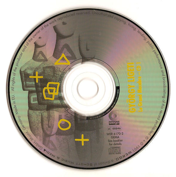 Image of Label Cover of 2xCD - VG+/VG+ - GY RGY LIGETI, Le Grand Macabre (WERGO; WER 6170-2, Germany 1991, Box Set, Booklet), ,  - 3836094E