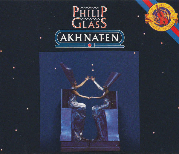 Image of Front Cover of 2xLP - VG+/VG+ - DENNIS RUSSELL DAVIES, THE STUTTGART STATE OPERA ORCHESTRA & CHORUS, Philip Glass: Akhnaten (CBS Masterworks; M2K 42457, Europe 1987, Box Set, Booklet), ,  - 3836097E