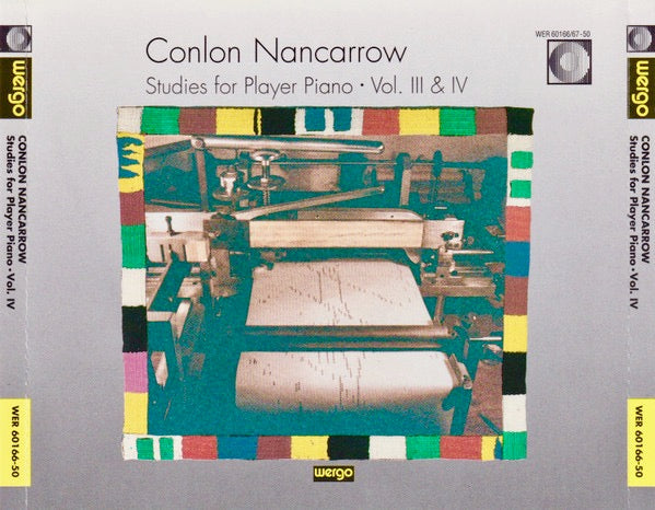 Image of Front Cover of 2xCD - VG+/VG+ - CONLON NANCARROW, Studies For Player Piano   Vol. I & II (WERGO; WER 6168-2, Germany , Double CD Case), ,  - 3836101E