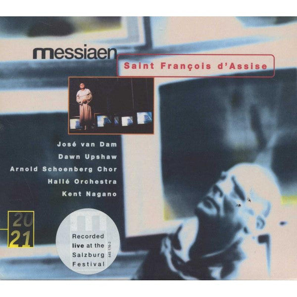 Image of Front Cover of 4xCD - VG+/VG+ - JOS  VAN  DAM, DAWN UPSHAW, ARNOLD SCHOENBERG CHOR, HALL  ORCHESTRA, KENT NAGANO, Messiaen: Saint Fran ois D'Assise (Deutsche Grammophon; 445 176-2, Europe 1999, Box Set, Booklet), ,  - 3836102E