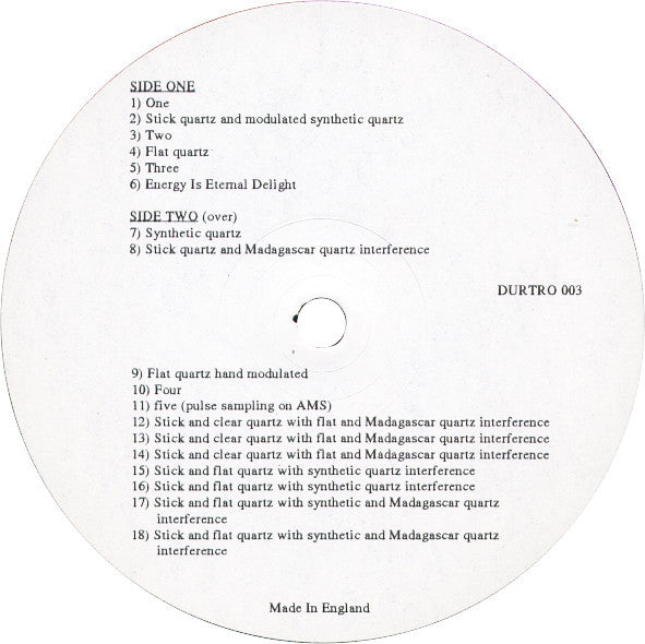 Image of Label Cover of LP - VG/VG - CURRENT 93 PRESENT HARRY OLDFIELD, Crystal (Durtro; DURTRO 003, UK 1990), Light hairlines. Edgewear. ,  - 3826143E